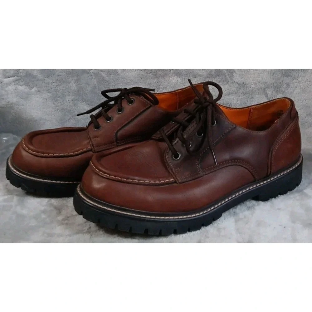 Earth Shoes Mens Oxford Shoes 11 Brown Leather Lewis Loafers Dress Casual‎ READ